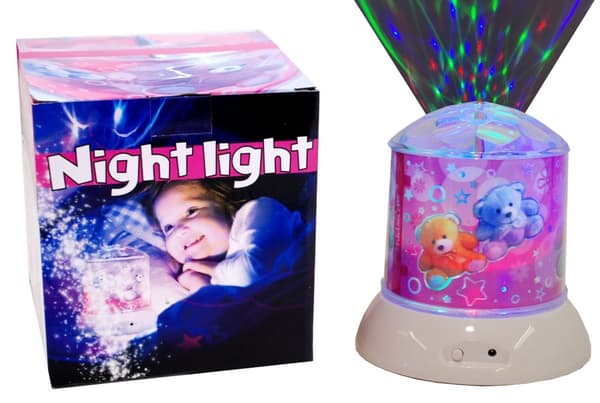 Natlampe med bamser, 15 cm - Alrico