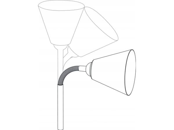 Paulmann vegglampe Vitis E14 lampe med klips Sort fleksibel arm Slå på kabel 1,50 m kabel