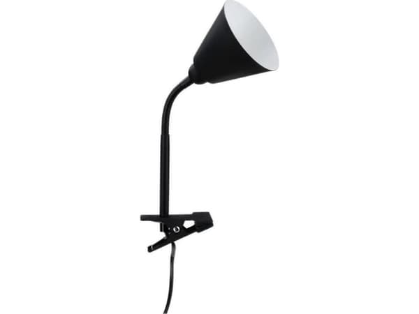 Paulmann vegglampe Vitis E14 lampe med klips Sort fleksibel arm Slå på kabel 1,50 m kabel