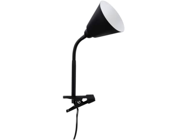 Paulmann vegglampe Vitis E14 lampe med klips Sort fleksibel arm Slå på kabel 1,50 m kabel