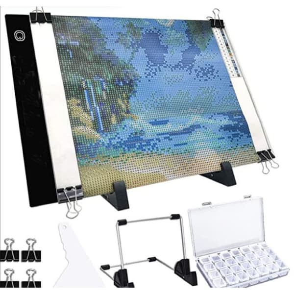 INF LED-lyspute lysbokssett 9 stk Sort 335x235x3.5 mm