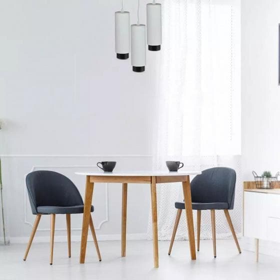 hänglampa VT-864 8 x 120 cm GU10 gips/stål svart/vit