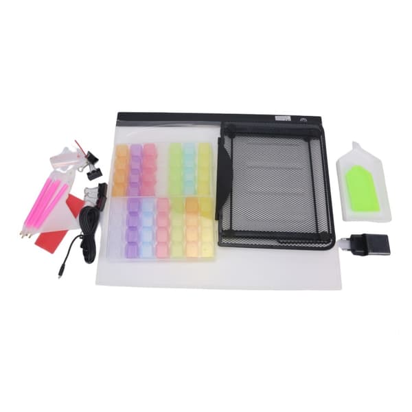 LED lyspudesæt 19 stykker USB MultiColor 400x330x3.5 mm (A3)