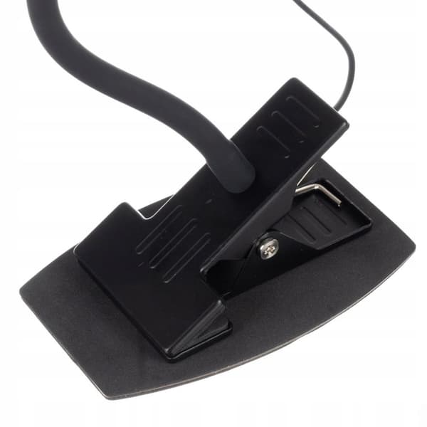 Pöytälamppu, jossa on klipsi - USB - musta