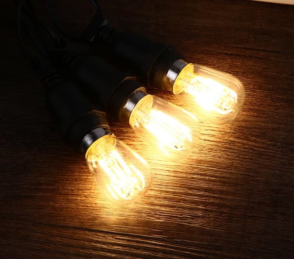 Ofärgade päronformade LED-lampor, 2 W, E14-sockel, 50 st