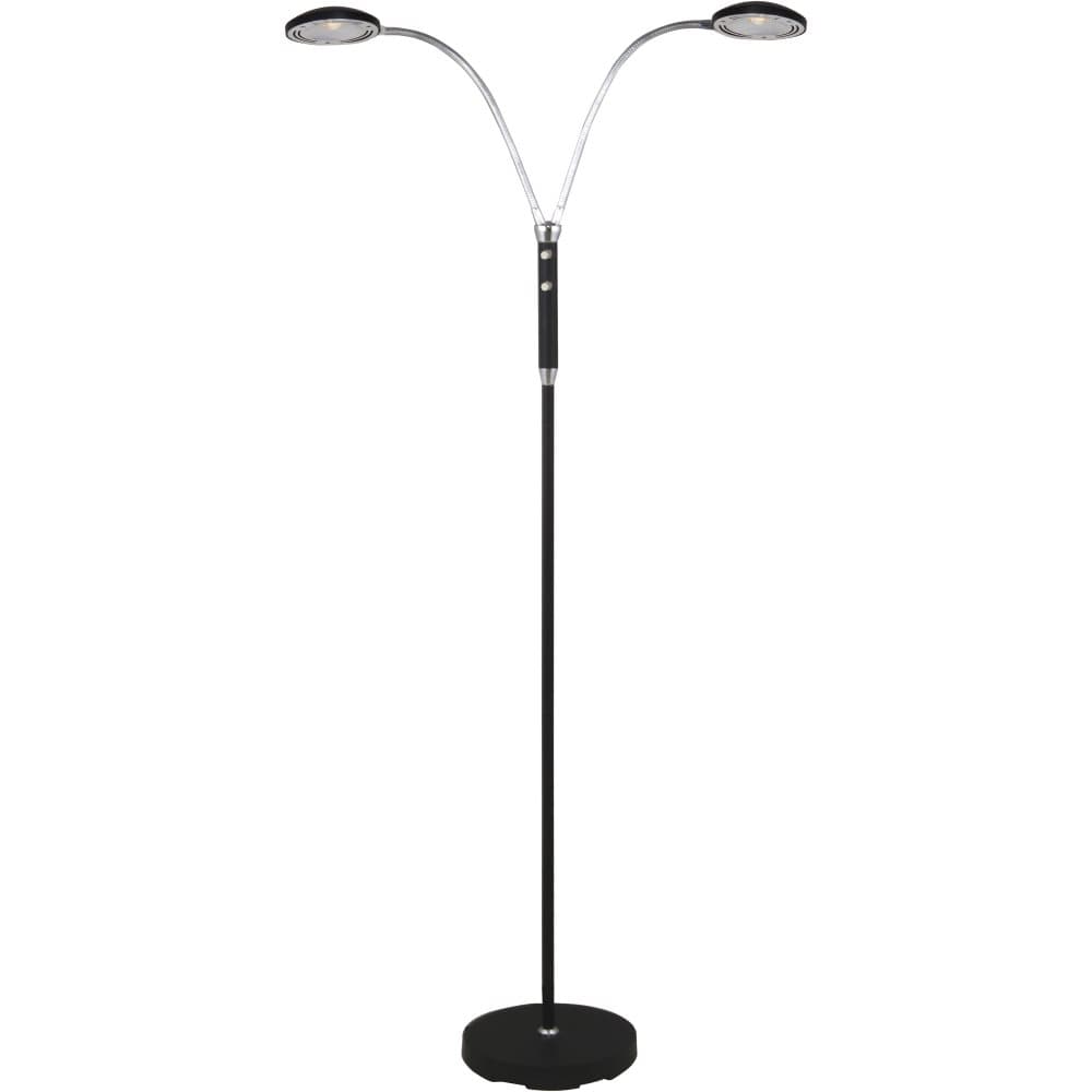 Hero Golvlampa, Dubbel, Svart/krom Aneta Lighting