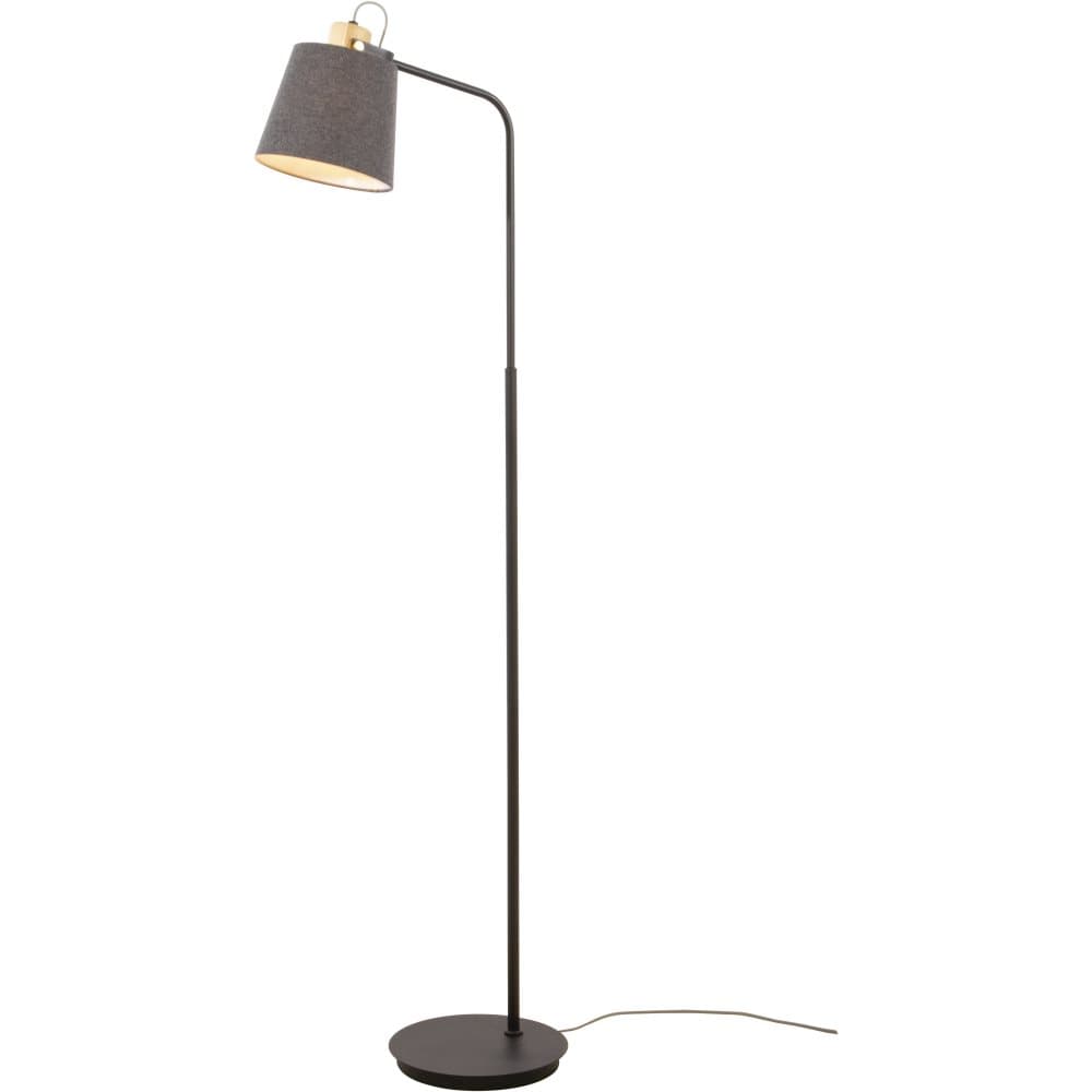 Geilo Golvlampa, Svart/grå/trä Aneta Lighting
