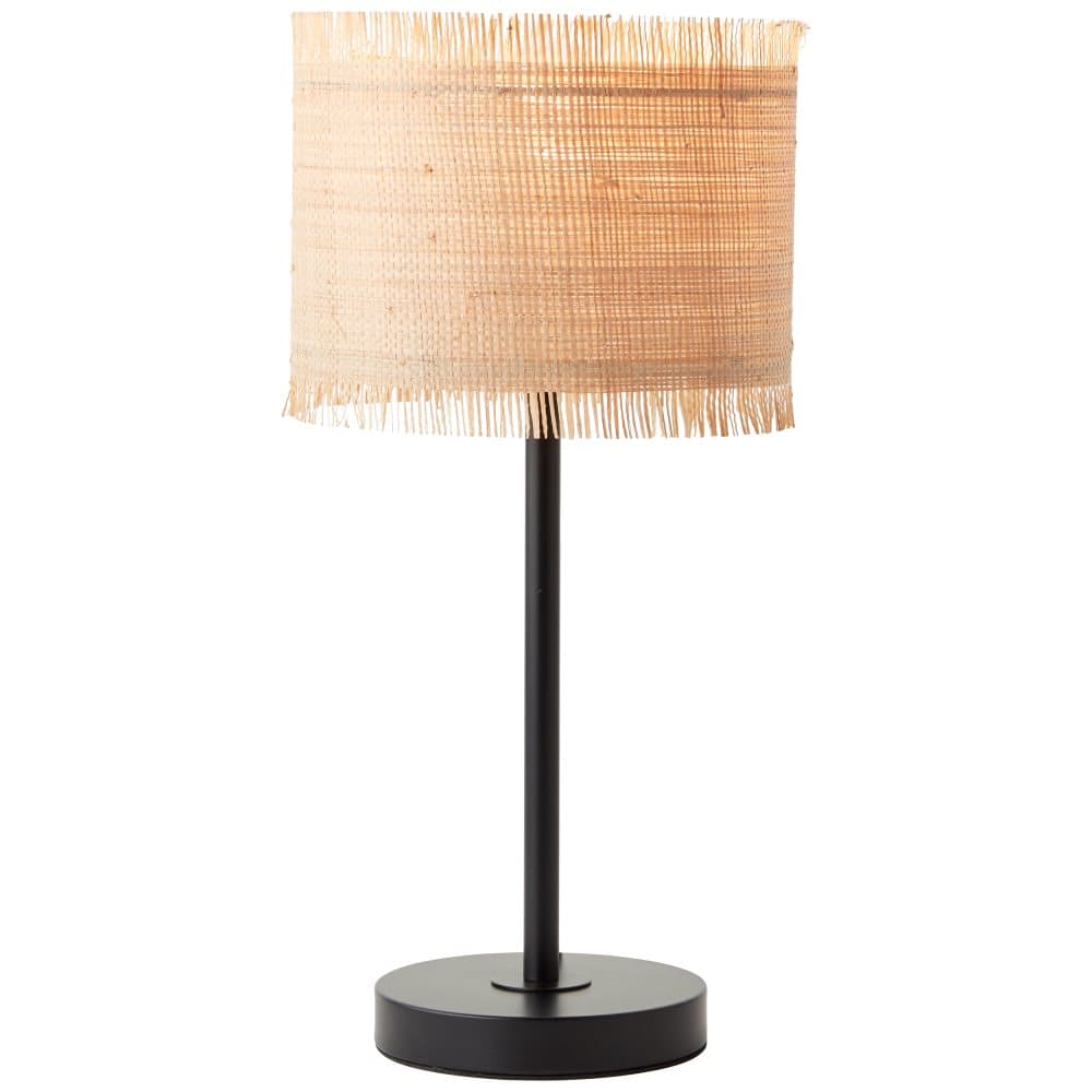 Brilliant Raffy bordslampa natur/svart, metall/sjögräs, 1x A60, E27, 60 W