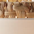 Miniatyrbillede 4 af 6: Brilliant Waterlilly bordlampe 45cm sort/naturlig/hvid, tekstil/vandhyacint/metal, 1x A60, E27, 60 W