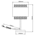 Miniatyrbillede 6 af 6: Brilliant Waterlilly bordlampe 45cm sort/naturlig/hvid, tekstil/vandhyacint/metal, 1x A60, E27, 60 W