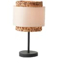 Miniatyrbillede 1 af 6: Brilliant Waterlilly bordlampe 45cm sort/naturlig/hvid, tekstil/vandhyacint/metal, 1x A60, E27, 60 W