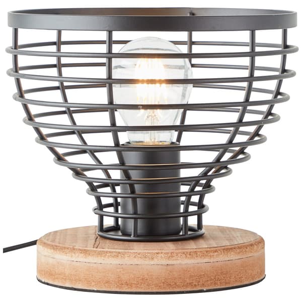 Brilliant Avia bordslampa 20cm svart/trä, metall/trä, 1x A60, , 52 W