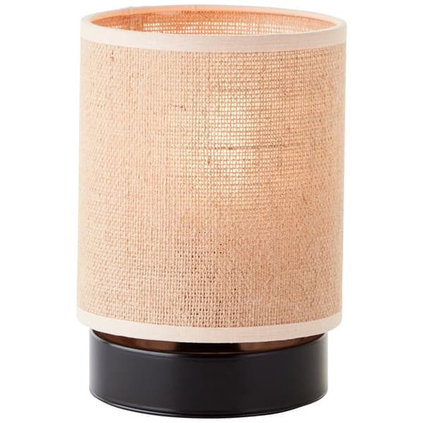 Brilliant Aniela bordslampa svart/natur, metall/textil, 1x A60, E27, 40 W