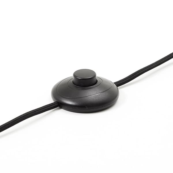 Brilliant Waterlilly golvlampa 1,6m svart/natur/vit, metall/tyg/vattenhyacint, 1x A60, E27, 60 W