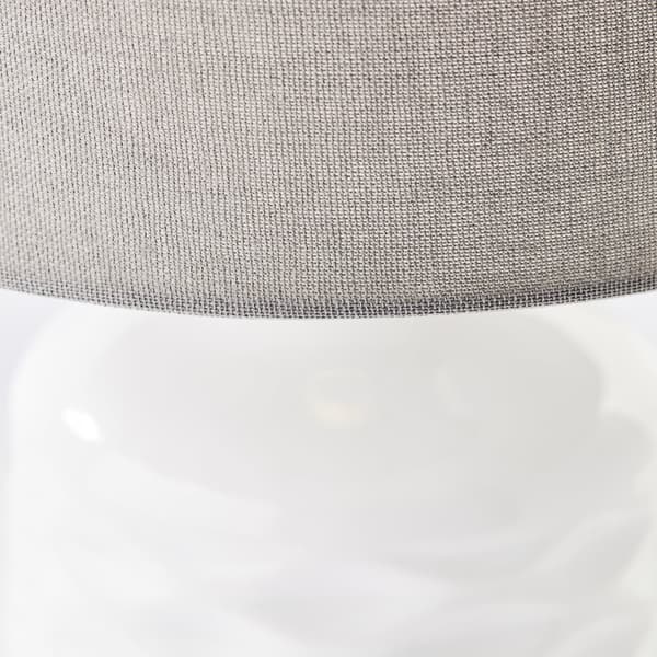 Brilliant Ilysa bordlampe 42cm hvid/grå, keramik/metal/tekstil, 1x D45, E14, 40 W