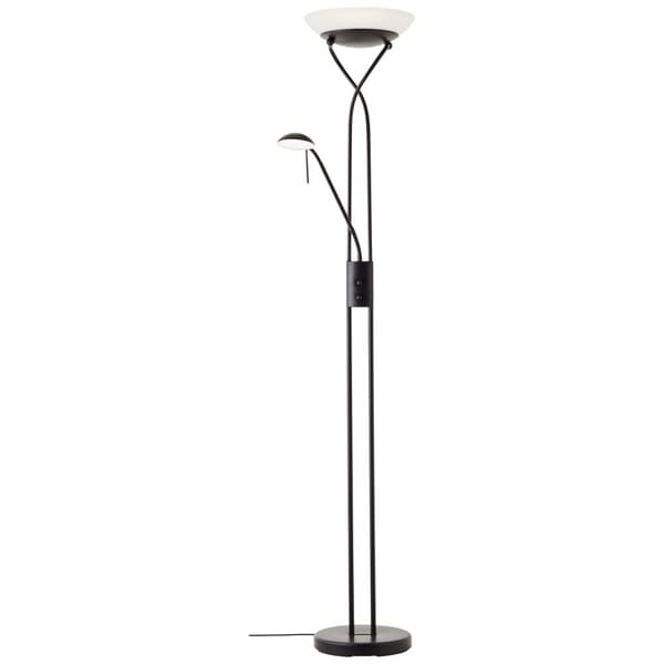 Brilliant Ollie LED uplight læsearm sort, metal/glas, 1x LED integreret (SMD), 26 W, (lysstrøm: 2500lm, lysfarve: 3000K)