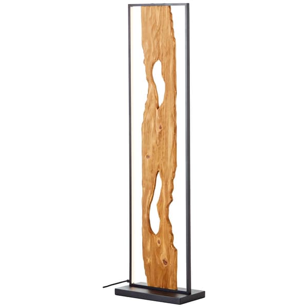 Brilliant Chaumont LED-golvlampa 80cm svart/trä, aluminium/metall/trä, 1x LED integrerad, 20 W, (ljusflöde: 2300lm, ljusfärg: 3000K)