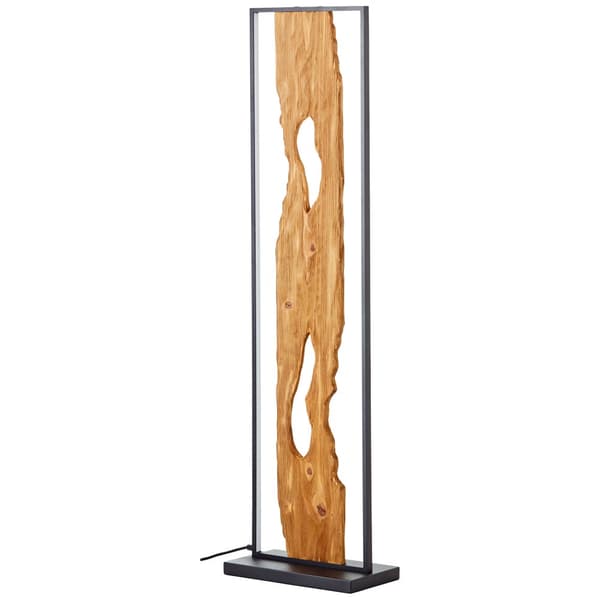 Brilliant Chaumont LED-golvlampa 80cm svart/trä, aluminium/metall/trä, 1x LED integrerad, 20 W, (ljusflöde: 2300lm, ljusfärg: 3000K)
