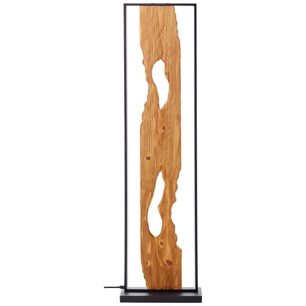 Brilliant Chaumont LED-golvlampa 80cm svart/trä, aluminium/metall/trä, 1x LED integrerad, 20 W, (ljusflöde: 2300lm, ljusfärg: 3000K)
