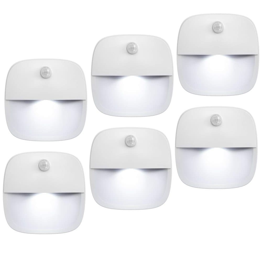 LED rörelsesensor nattljus 6-pack Vit