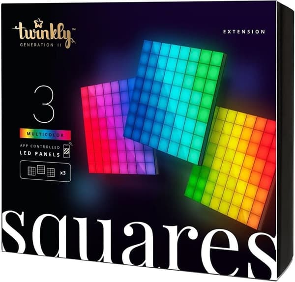 Twinkly Squares 3-extension - ljuspaneler RGB