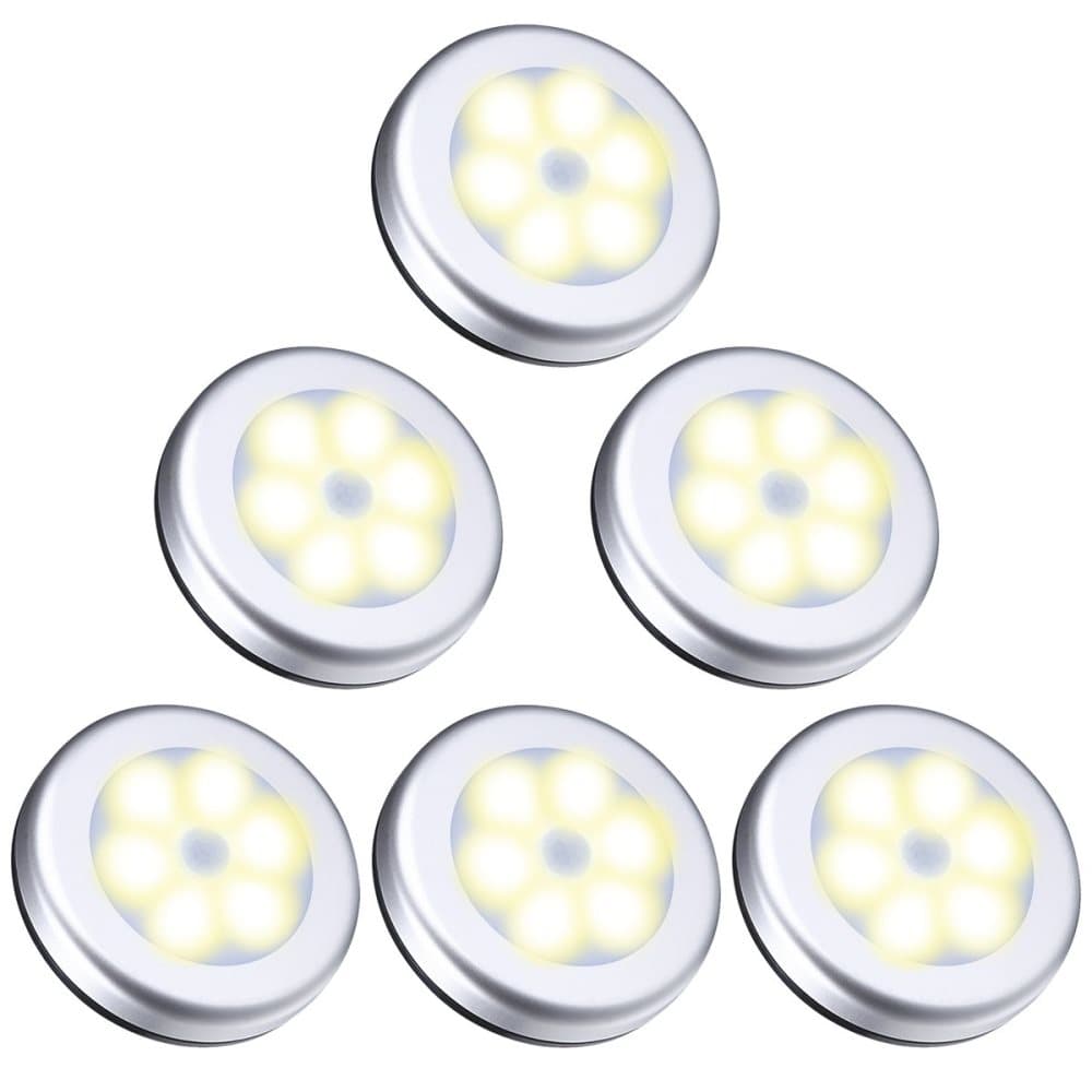 LED-rörelsesensor nattljus 2700K 6-pack Varm vit