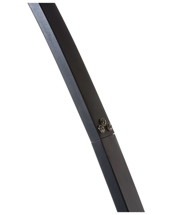 Gulvlampe Svart Metall 234 cm Buet Ramme Bomull Marmorbase Moderne Design