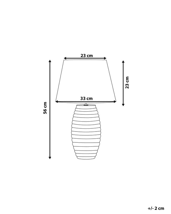Bordlampe Gull Svart Keramikk Stoff 46 x 33 x 33 cm Kjegleformet skjerm Klassisk design Dekorativ Belysning Nattbordslampe Soverom Stue
