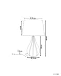 Miniatyrbilde 3 av 10: Bordlampe Svart Porselen Imitert silke trommelskjerm 60H cm Glamour Stue