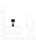Miniatyrbilde 10 av 10: Bordlampe Svart Porselen Imitert silke trommelskjerm 60H cm Glamour Stue