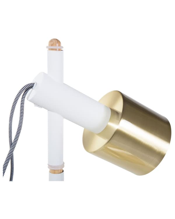 Gulvlampe hvit med gullmetall 125 cm Justerbare runde spotlights Moderne design