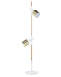 Miniatyrbilde 1 av 11: Gulvlampe hvit med gullmetall 125 cm Justerbare runde spotlights Moderne design