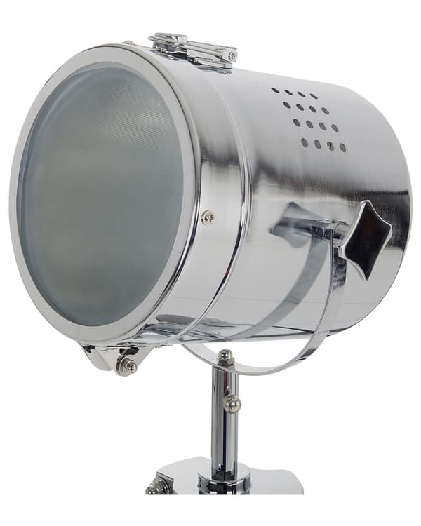 Gulvlampe Hvit Metall 143 cm Spotlight Sylindrisk Skjerm Stativ Industriell Design