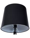 Miniatyrbilde 8 av 11: Gulvlampe svart metall 149 cm stativ trommeskjerm i polybomull Moderne design