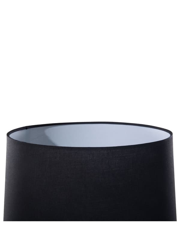 Gulvlampe svart metall 149 cm stativ trommeskjerm i polybomull Moderne design
