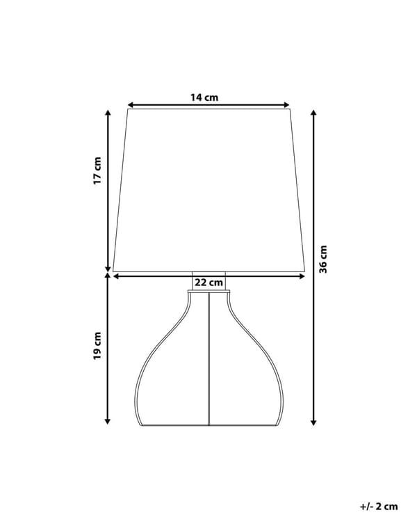 Bordlampe Svart 36 cm Tre Sokkel og Lampeskjerm Svart Stoff Moderne Design