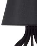 Miniatyrbilde 5 av 9: Bordlampe Svart 36 cm Tre Sokkel og Lampeskjerm Svart Stoff Moderne Design