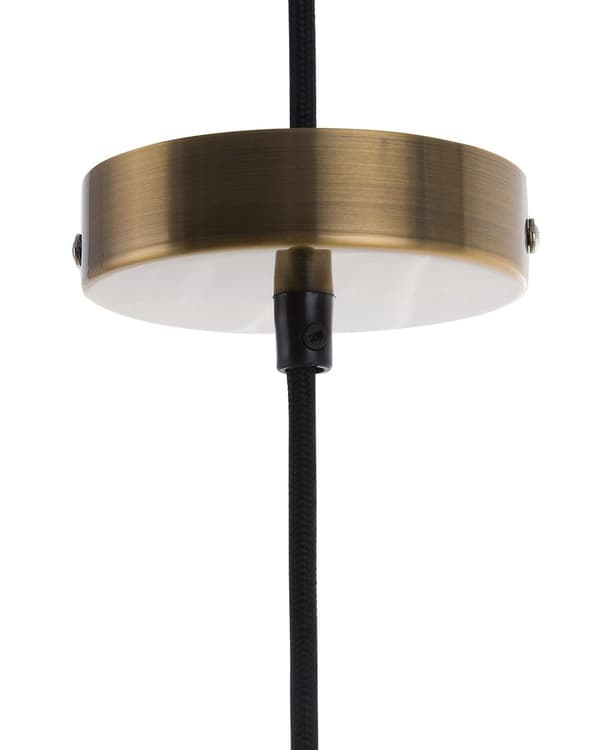 Pendel Hengende Lampe Svart Messing Metall Rund 1 Lys Klassisk