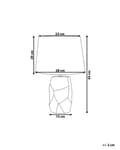 Miniatyrbilde 3 av 11: Bordlampe Rosa keramisk base Hvit lampeskjerm Nattbordslampe Belysning Dekorativ Moderne Soverom Stue