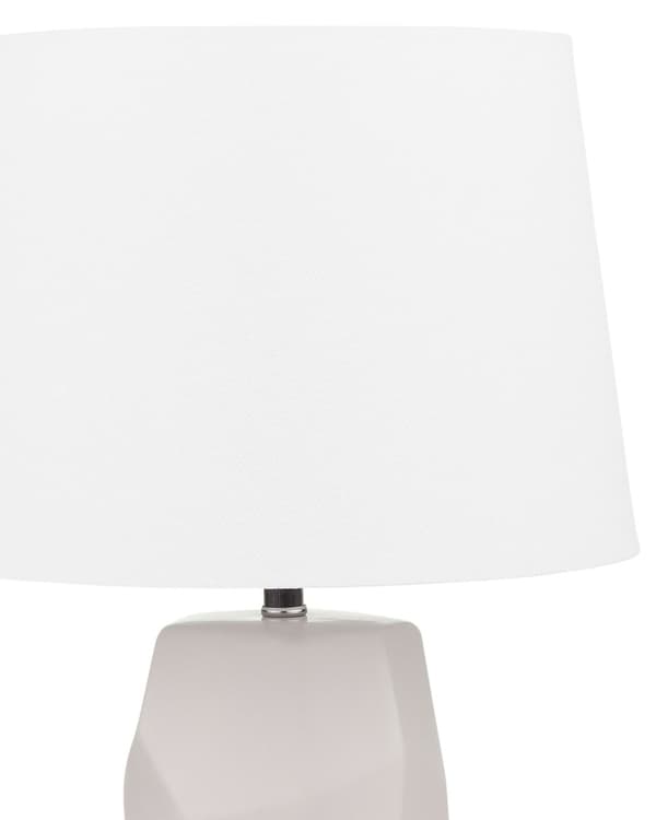 Bordlampe Rosa keramisk base Hvit lampeskjerm Nattbordslampe Belysning Dekorativ Moderne Soverom Stue