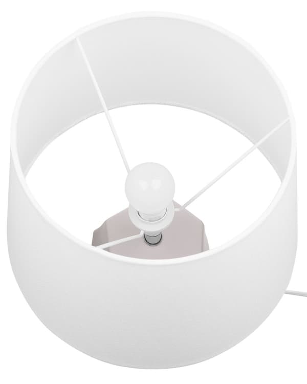 Bordlampe Rosa keramisk base Hvit lampeskjerm Nattbordslampe Belysning Dekorativ Moderne Soverom Stue