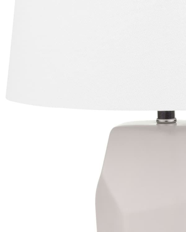 Bordlampe Rosa keramisk base Hvit lampeskjerm Nattbordslampe Belysning Dekorativ Moderne Soverom Stue