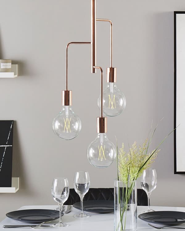 Taklampe 3-Lamper Industriell Loftstil Kobbefarge