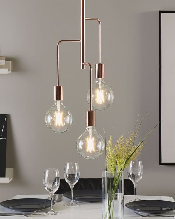 Taklampe 3-Lamper Industriell Loftstil Kobbefarge
