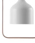 Miniatyrbilde 7 av 9: Taklampe Hvit metall 121 cm Pendel Kobberramme Industriell Industriell