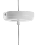 Miniatyrbilde 8 av 9: Taklampe Hvit metall 121 cm Pendel Kobberramme Industriell Industriell
