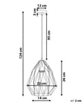 Miniatyrbilde 3 av 8: 1-lampes pendellampe Taklampe Svart Bur Trådskjerm Gjennombrutt Industriell