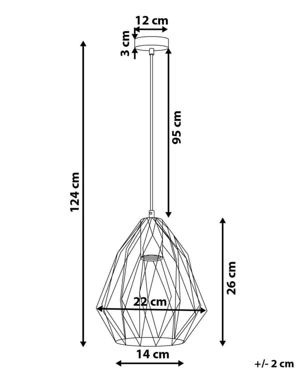 1-lampes pendellampe Taklampe Svart Bur Trådskjerm Gjennombrutt Industriell