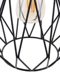 Miniatyrbilde 4 av 8: 1-lampes pendellampe Taklampe Svart Bur Trådskjerm Gjennombrutt Industriell