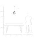 Miniatyrbilde 8 av 8: 1-lampes pendellampe Taklampe Svart Bur Trådskjerm Gjennombrutt Industriell
